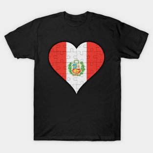 Peruvian Jigsaw Puzzle Heart Design - Gift for Peruvian With Peru Roots T-Shirt